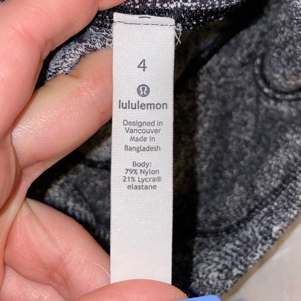 Lululemon Black and White Speckled Leggings - Picture 4 of 4